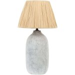Beliani - lampe de chevet en c�ramique grise 56 cm avec abat - jour en papier design matilde
