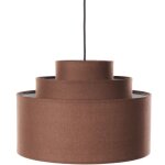 Beliani - lampe suspendue design moderne plafonnier abat - jour en lin marron masparro