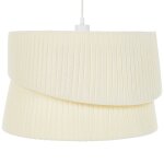 Beliani - lampe suspendue moderne abat - jour en tissu polyester beige birim