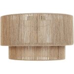 Beliani ? lampe suspendue au plafond boho en jute naturel ? abat - jour en jute ? base en m�tal noir ...