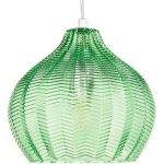 Beliani ? lampe suspendue r�tro en verre vert �meraude ? abat - jour cloche ? longueur c�ble r�glable ...