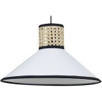 Beliani - lampe � suspension � abat - jour en rotin coton et polyester blanc et naturel mantua