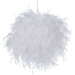 Lampe suspension en plumes blanches de forme ronde e27 40w Élégante et tendance pour maison au design ... Lampe suspension en plumes blanches de forme ronde e27 40w Élégante et tendance pour maison au design ...