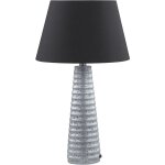 Lampe de table rtro en cramique avec abat - jour en lin lampe de chevet noire vilnia