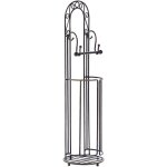 Beliani - porte papier toilettes en mtal noir vintage effet vieilli pour salle de bains temuco