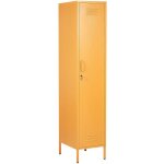 Beliani - vestiaire en acier 1 porte jaune 185 cm de hauteur moderne industriel