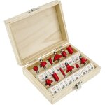 Coffret de 12 fraises tct à défoncer en carbure de tungstène 1 / 2' pour fraiseuse - bematik Coffret de 12 fraises tct à défoncer en carbure de tungstène 1 / 2' pour fraiseuse - bematik