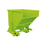 Benne � d�chet basculante 1250 litres - jaune orang� - iep12000 - 1028