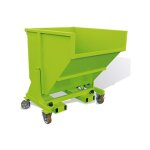 Benne � d�chet basculante avec roues 480 litres - jaune - iep05151 - 1003