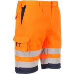 Bermuda haute visibilit hivis poly - coton portwest orange / marine m