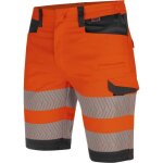 Bermuda de travail haute - visibilit fluo orange / anthracite wrth modyf 40