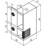 Metalux - gche lectrique en applique pour serrure horizontale,  contact stationnaire, aluminium, droite ...