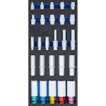 Bgs garniture pour servante d'atelier 1 / 3 : douilles hexagonales profondes 11 - 22 mm e - profil e10 ...