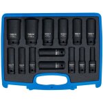 Coffret 14 douilles a choc profondes gear lock 10  32 carre 1 / 2 bgs