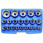 Bgs technic - douilles 12 pans carre de 1 / 2 - coffret de 21 douilles