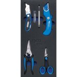 Insert de servante d'atelier 1 / 3 : jeu de couteaux et cisailles 6 pi�ces