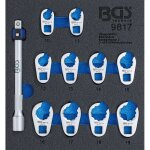 Bgs technic - insert de servante d'atelier 1 / 6 : jeu de cl�s crowfoot � tuyauter 10 mm (3 / 8') 10 ...