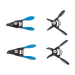 Jeu de 4 petites pinces a circlips interieur, exterieur droites et coudees
