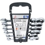 Bgs technic - jeu de 6 cles mixtes us (cotes aux pouces) articulees flexibles