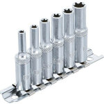 Jeu 6 douilles extra longues carre 1 / 4 profil torx e bgs de e4 � e10