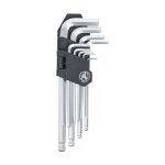 Jeu 9 cles males allen, btr, chc, 6 pans tete spherique de 1. 5 a 10mm