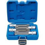 Jeu de douilles à embouts 12, 5 mm (1 / 2') profil t (pour torx) avec perçage 4 pièces Jeu de douilles à embouts 12, 5 mm (1 / 2') profil t (pour torx) avec perçage 4 pièces
