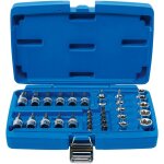 Jeu d'embouts et de cls  douille 10 mm (3 / 8') profil e / profil t (pour torx) 34 pices