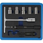 Bgs technic - jeu de fraises pour siège d'étanchéité d'injecteurs 9 pièces Bgs technic - jeu de fraises pour siège d'étanchéité d'injecteurs 9 pièces