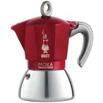Bialetti - cafetiere 4t moka induction rougen
