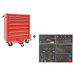 Bigb - servante d'atelier / caisse  outils 7 tiroirs + 1197 outils