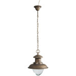 Biscottini - lustre style vieille marine en fonte de laiton vieilli diam. 30xh98 cm made in italy