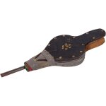Biscottini - set de 2 soufflets artisanaux en bois, fer et simili cuir l43xpr15, 5xh4, 5 cm