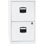 Certeo - bisley, classeur pour dossiers suspendus pfa, 2 tiroirs, blanc