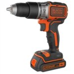 Black + decker bl188kb perceuse - visseuse  percussion sans fil 2 vitesses 18 v ? 2 batteries ? coffret ...