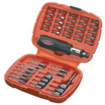 Black&decker - coffret cadeau b&d a7039 - xj 45 pie'ces avec tournevis a' cliquet en e'tui accessoires ...