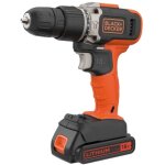 Black + decker outillage - perceuse  percussion sans fil 18v, 1 batterie li - ion 1, 5 ah, chargeur ...