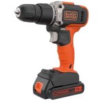 Black + decker outillage - perceuse  percussion sans fil 18v, 1 batterie li - ion 1, 5 ah, chargeur ...