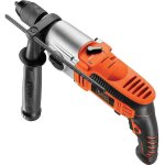 Black and decker - perceuse  percussion 850 w 62 nm mandrin autoserrant 13 mm  2 vitesses avec coffret ...