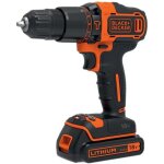 Perceuse  percussion sans fil, 2 vitesses 18v - black + decker - avec 1 batterie 18v 1. 5ah - chargeur ...