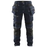 Pantalon artisan x1900 stretch - 1990 - bleu fonc� / noir - 40 - jambes longues - blaklader