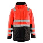 Parka de travail hiver haute - visibilit blaklader 4495 - rouge / noir - s