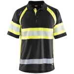 Blaklader - polo de travail haute visibilit� anti - uv 3338 - noir / jaune fluo 6xl