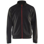 Blaklader - sweat de travail zipp� 3362 - noir / rouge - 4xl