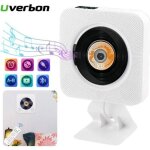 (blanc)lecteur cd portable avec haut - parleurs hifi int�gr� et montage mural - blanc