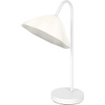 Blanc luminaire de table d�coratif lotus leaf en m�tal et papier m�ch�, e14, dimmable, 219 mm, abat - ...