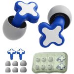 Bleu , bouchons d'oreille en silicone pour dormir, bouchons d'oreille en silicone isolation acoustique ...