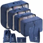 (bleu marine) lot de 8 housses � v�tements, valises am�lior�es, sac de rangement pour v�tements secs, ...