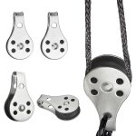 Bloc de poulie en acier inoxydable poulie de bateau 25 mm poulie de c�ble poulie de levage solide poulie ...