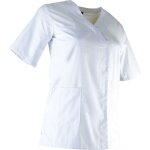 Blouse courte femme mc clinique - blanc s - 2