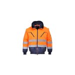 Portwest ? blouson de pilote 3 en 1 haute visibilit� orange ? tissu 55% coton 45% polyester ? norme en ...